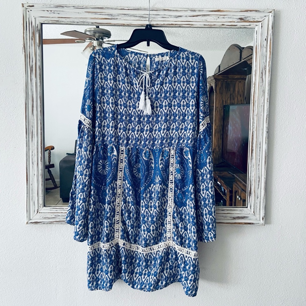 Anthropology Hazel boho peasant dress